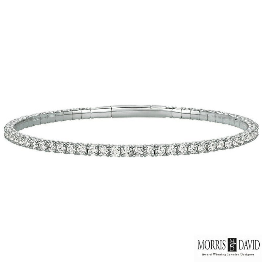 5.00 Carat Natural Diamond Flexible Bangle